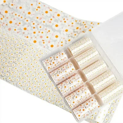 Daisy Flowers Nail Transfer Foil