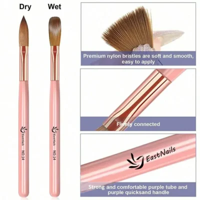 Acrylic Nail Art Brushes (set Of 3)