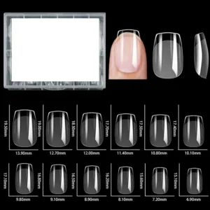 Extra Short Coffin Pre Buffed Gel Nail Tips (240 Pcs)