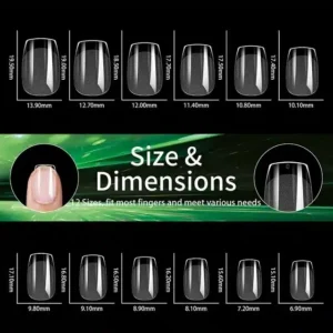 Extra Short Coffin Pre Buffed Gel Nail Tips (240 Pcs)