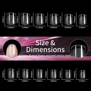Extra Short Square Pre Buffed Gel Nail Tips (240 Pcs)