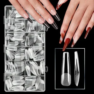 Long Coffin Soft Gel Nail Tips (600 Pcs Box)