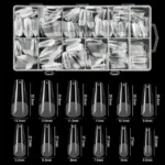 Long Coffin Soft Gel Nail Tips (600 Pcs Box)