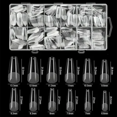 Long Coffin Soft Gel Nail Tips (600 Pcs Box)