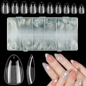 Short Almond Soft Gel Nail Tips (600 Pcs Box)