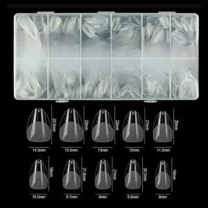 Short Almond Soft Gel Nail Tips (600 Pcs Box)