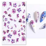 Purple Flower Petals 5d Nail Art Stickers (5d-k045)