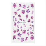 Purple Flower Petals 5d Nail Art Stickers (5d-k045)
