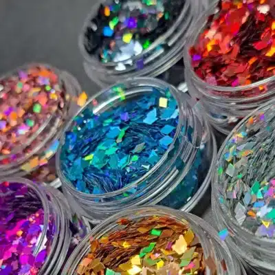 Rhombus Shaped Mylar Nail Accessories (set Of 12)
