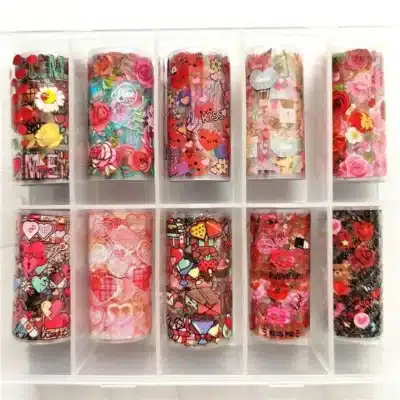 Roses Texts And Hearts Nail Transfer Foil Box