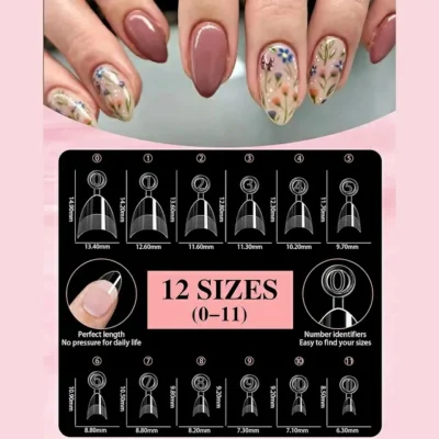 Short Almond Half Cover Soft Gel Nail Tips (600 Pcs Box)