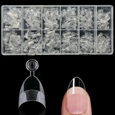 Short Almond Half Cover Soft Gel Nail Tips (600 Pcs Box)