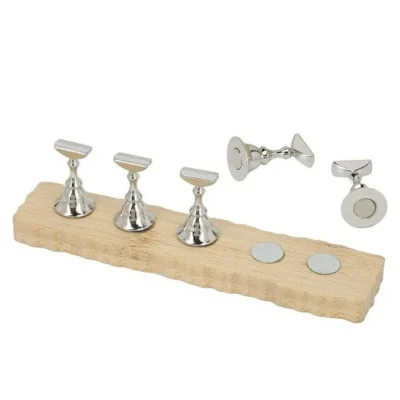 Wooden Base Magnetic Nail Display Stand