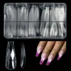 Long Coffin Diamond Soft Gel Nail Tips (box Of 120 Pcs)