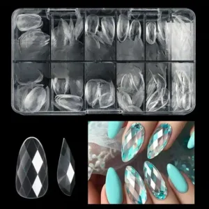 Medium Oval Diamond Soft Gel Nail Tips (box Of 120 Pcs)