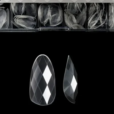Medium Oval Diamond Soft Gel Nail Tips (box Of 120 Pcs)