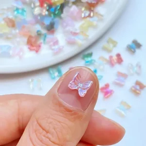 Ab Aurora Butterfly Nail Charms (pack Of 30)