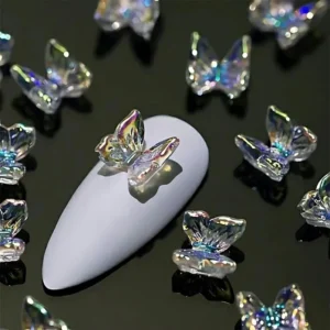 Ab Aurora Butterfly Nail Charms (pack Of 30)