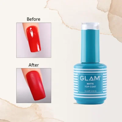 Glam Gel Polish – Matte Top Coat (15ml)