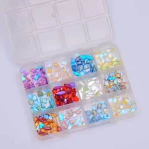 Mixed Shape Aurora Rhinestones Box (random Color)
