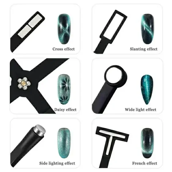 Nail Art Cat Eyes 6 In 1 Magnet