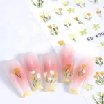 Yellow Tulips Flower 5d Nail Stickers Sheet (5d-k309)