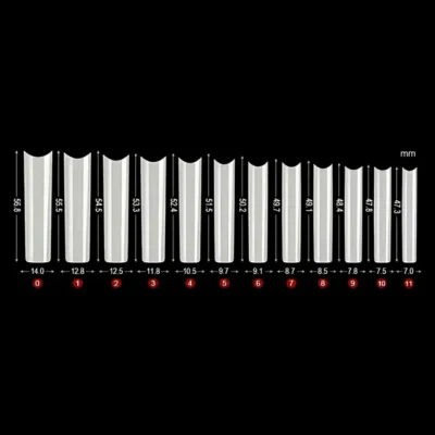 3xl Extra Long Square Half Cover Soft Gel Nail Tips (box Of 240 Pcs)