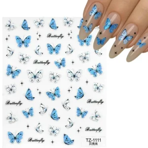 Aurora Shine Butterfly Nail Art Stickers Sheet (tz-1111)