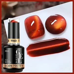 Born Pretty Red Cat Eye Gel Nail Polish T063 (15ml)