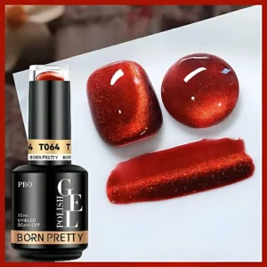 Born Pretty Red Cat Eye Gel Nail Polish T064 (15ml)
