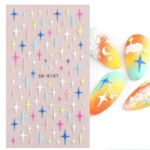 Colorful Stars 5d Sticker Sheets (5d-k107)
