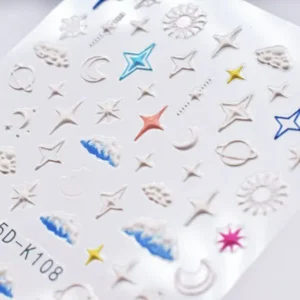Clouds Moon And Stars 5d Sticker Sheets (5d-k108)