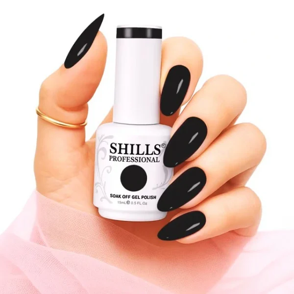 Shills Professional Black Gel Nail Polish (SH038) (15ml) (2)
