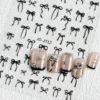 Black Bow Tie Nail Art Sticker Sheet (jo-2712)
