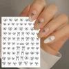 Black Bow Tie Nail Art Sticker Sheet (st-2232)