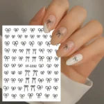 Black Bow Tie Nail Art Sticker Sheet (ST-2232)