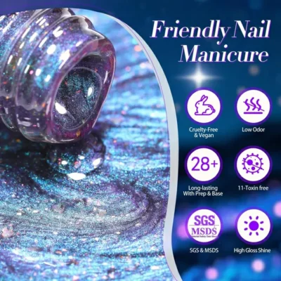 Born Pretty Blue Cat Magnetic Gel Polish – Starry Sky My35 (10ml)