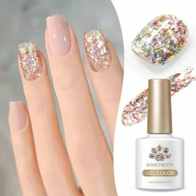 Born Pretty Multicolor Sequins Glitter Gel Polish Rainbow Island Sg04 (10ml)
