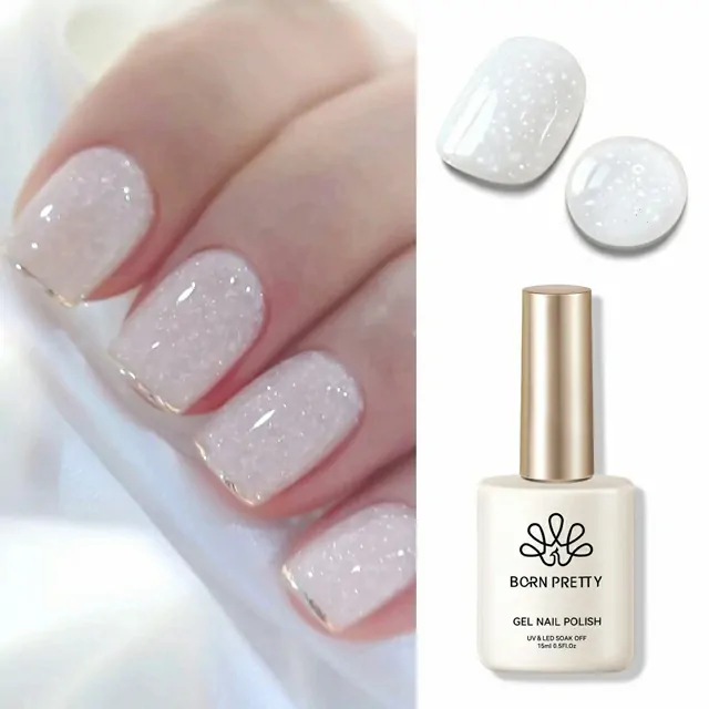 Born Pretty White Snow Glitter Jelly Gel Polish (15ml) Born Pretty White Snow Glitter Jelly Gel Polish (15ml)