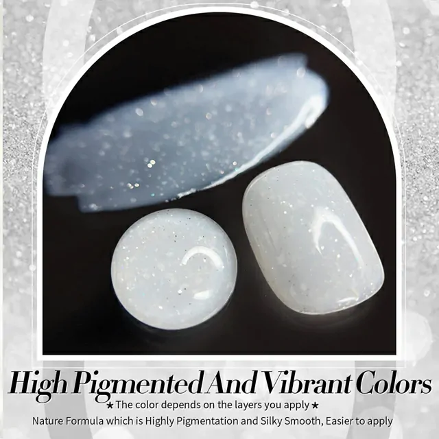Born Pretty White Snow Glitter Jelly Gel Polish (15ml) Born Pretty White Snow Glitter Jelly Gel Polish (15ml)