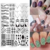Checks, Waves And French Tip Large Nail Art Stamping Plate