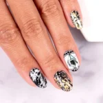 Marble Crackle And Swirl Pattern Nail Art Stamping Plate