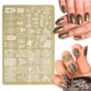 Snake And Brand Design Gold Large Stamping Plate