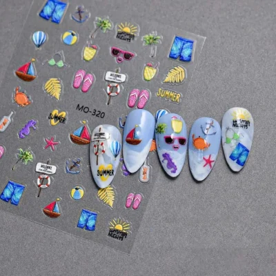 3d Beach Themed Nail Stickers (mo-320)
