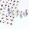3d Flowers Nail Stickers With Gold Accents (mo-317)