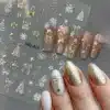 Christmas 3d Nail Stickers With Golden Accents (mo-416)