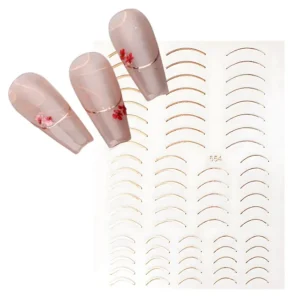 French Smile Line 3d Nail Stickers (jo-554)