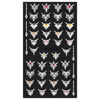 Mehandi / Necklace Style 5d Sticker Sheet (5d-k013)