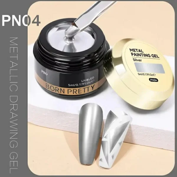 Born Pretty Pro Painting Gel (12 Colors) - Silver
