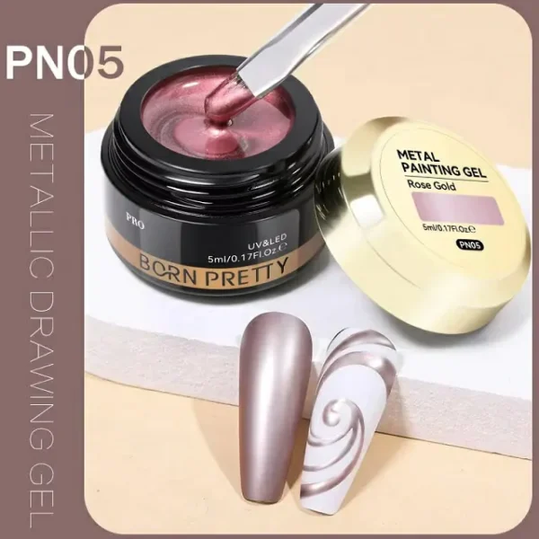 Born Pretty Pro Painting Gel (12 Colors) - Rose Gold